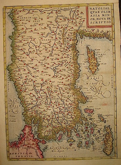 Ortelius Abraham (1528-1598) Natoliae quae olim Asia minor, nova descriptio 1603 Anversa, Jean Baptiste Vrients 